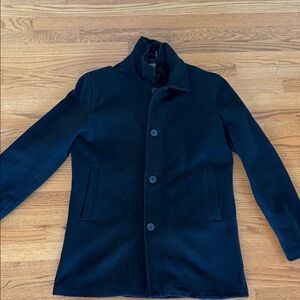 Kenneth Cole Men's Black Pea Coat